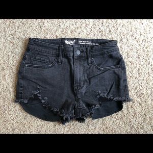 Black Jean Shorts